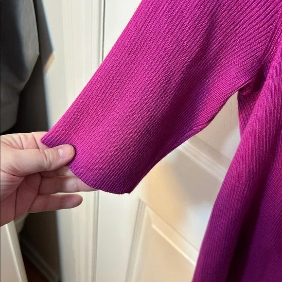 Addition Elle Pennington’s fuchsia Tie front 3/4 length sleeve sweater size 1X - Picture 6 of 7